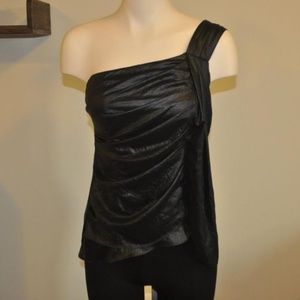 Black BCBG asymmetrical top (Size 0)